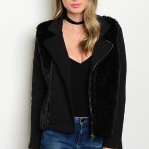 Faux fur Detailed Jacket
